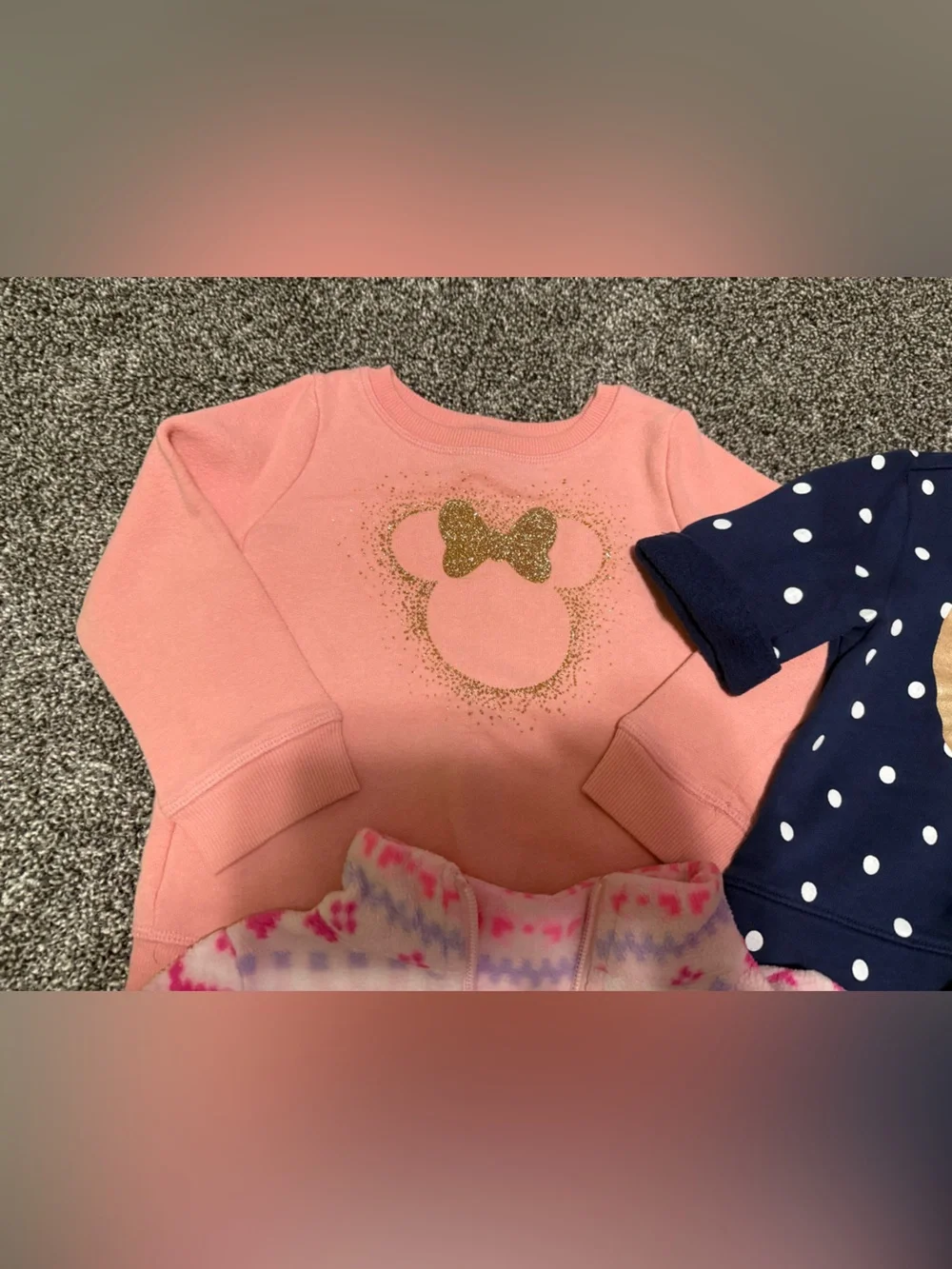 18-24 month 2t girls sweatshirts Minnie deer fleece gum ball